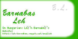 barnabas leh business card